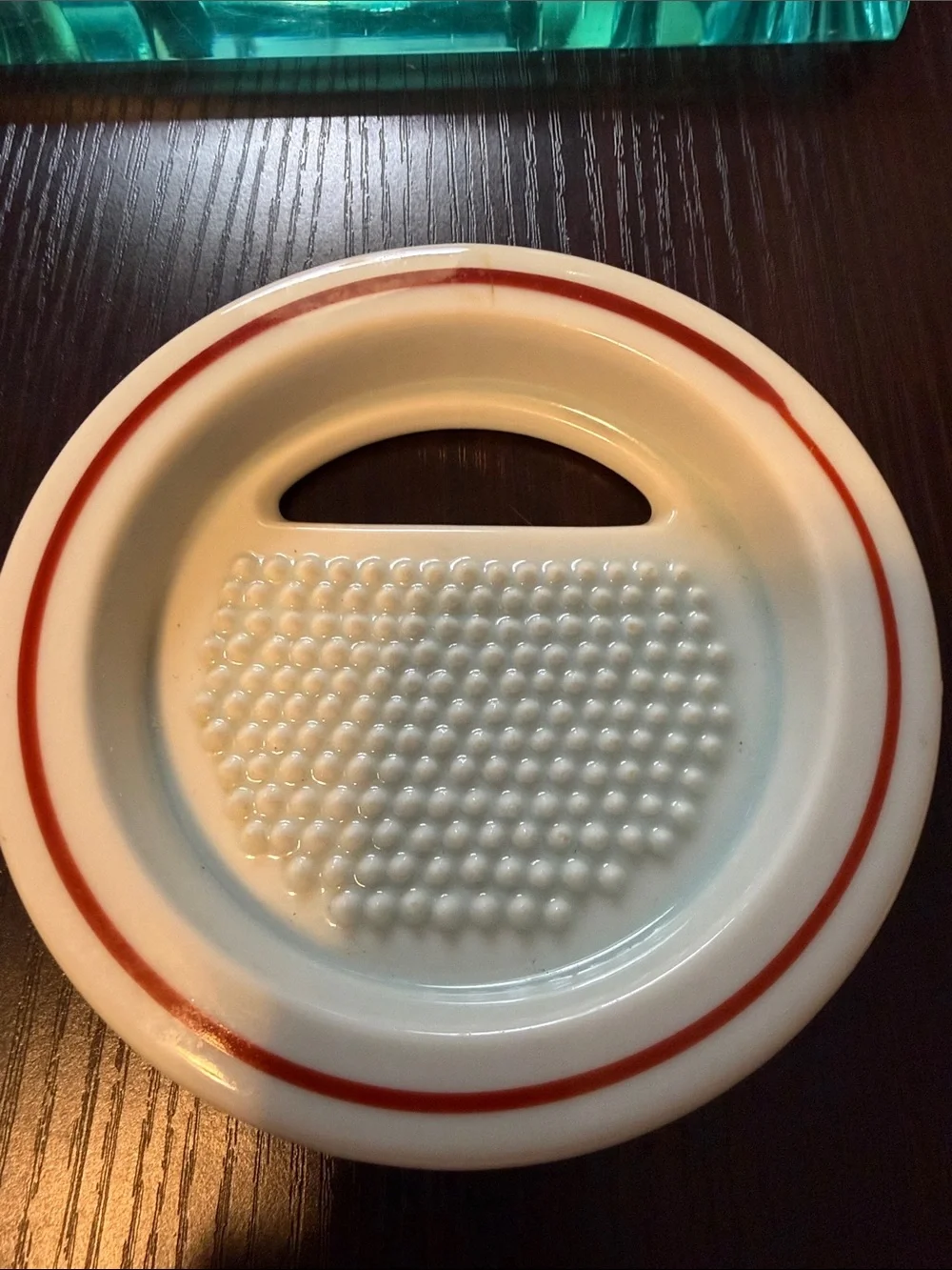 Japanese “tachi-kichi” Ceramic Grater Dish For Condiments Like Wasabi Or Ginger